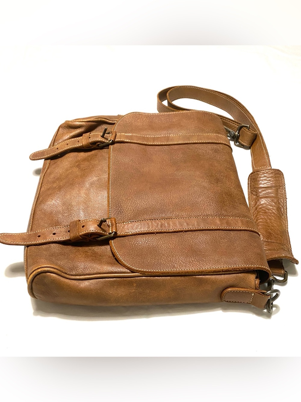 Roots Modern Satchel Tribe Leather Laptop Messenger Bag Made in Canada Unisex - Picture 4 of 16